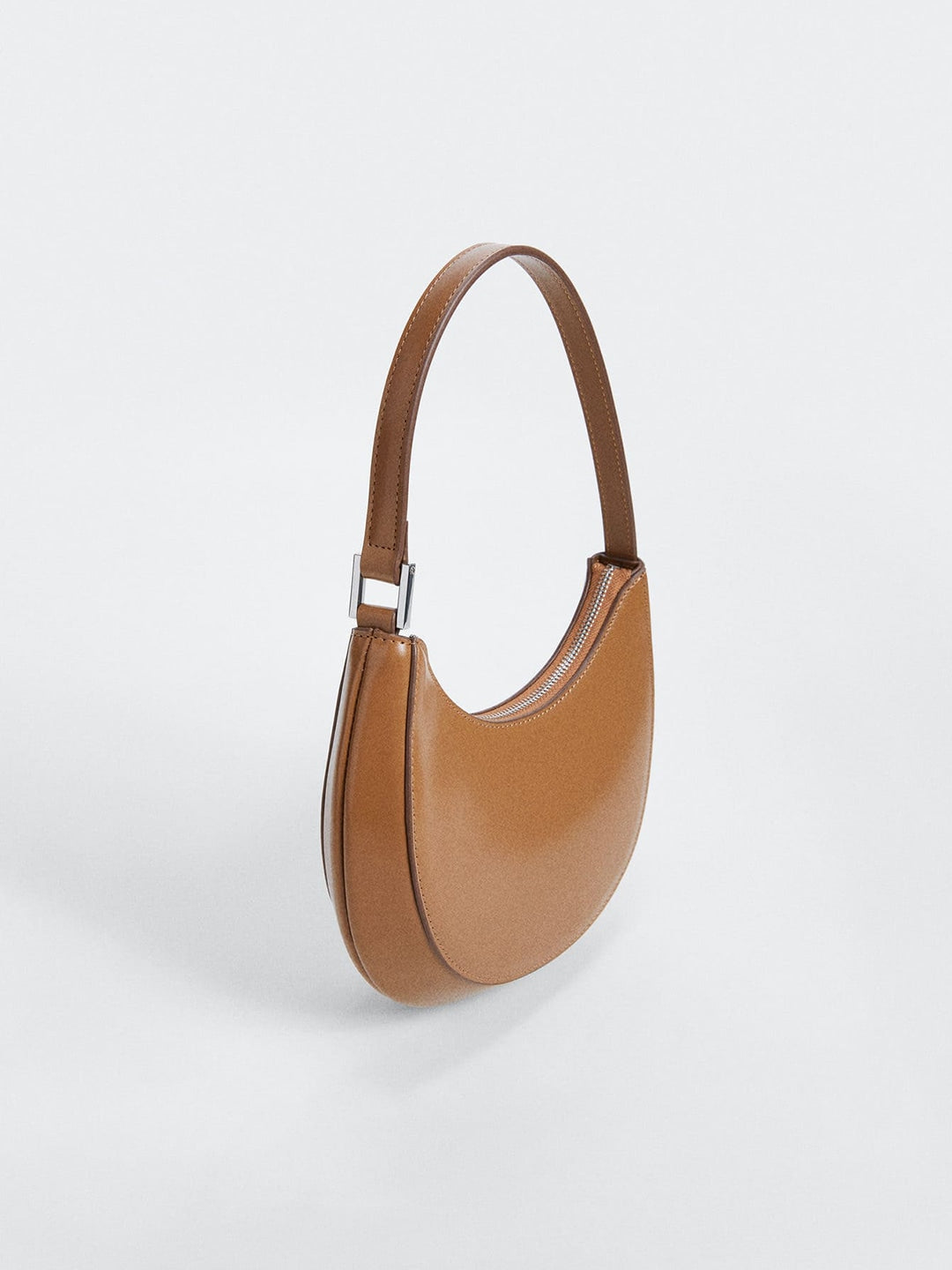 Half Moon Style Baguette Bag MANGO Brown