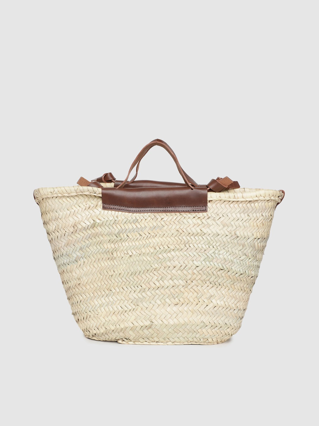 Basket Weave Handcrafted Bag with Sling Strap MANGO Brown