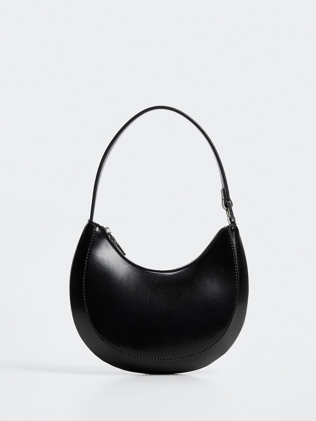 Half Moon Style Baguette Bag MANGO Black