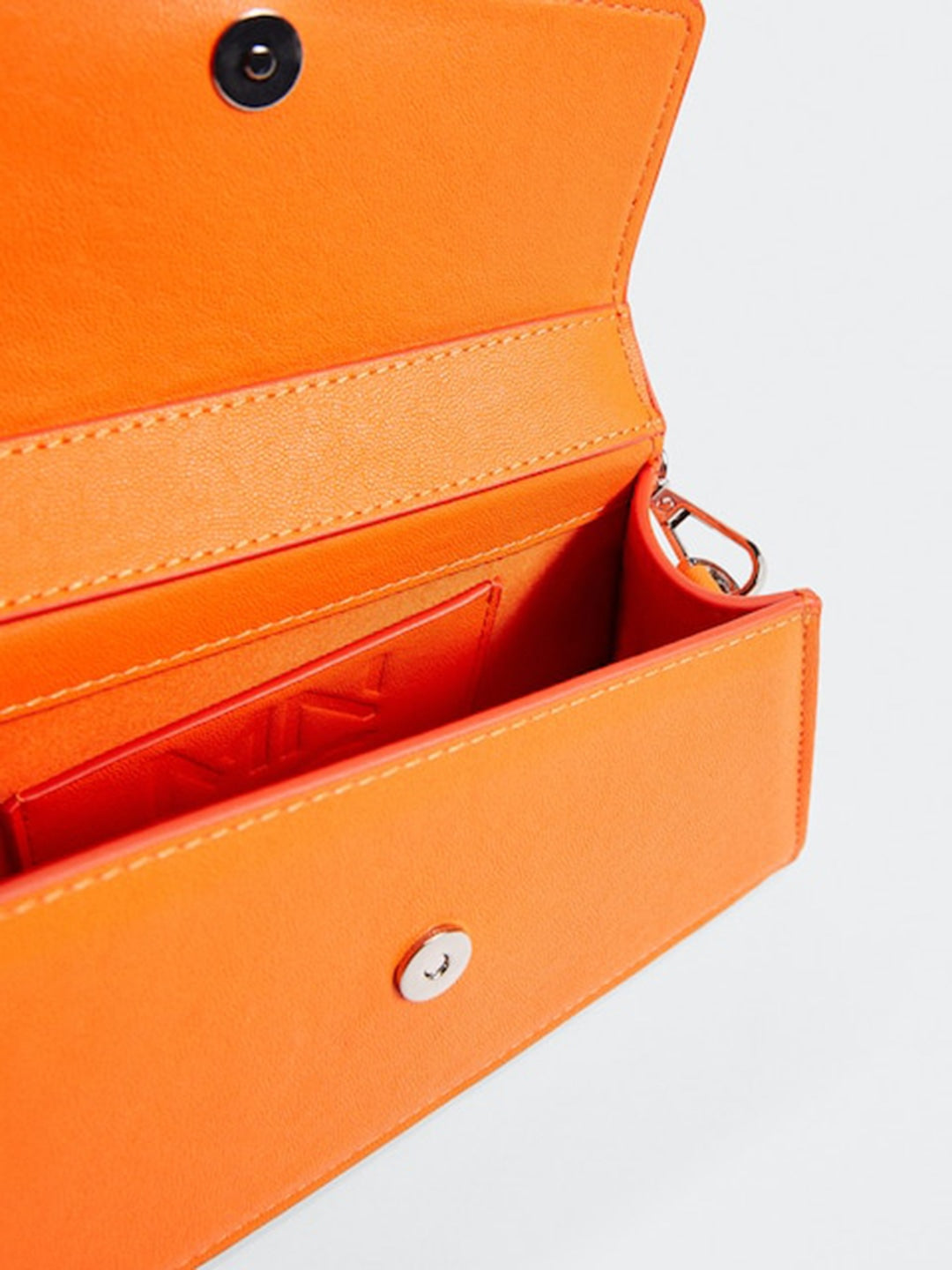 Solid Structured Satchel MANGO Orange