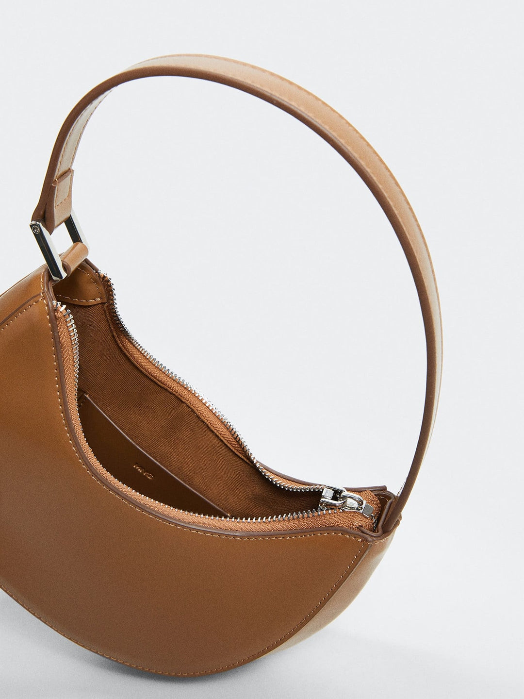 Half Moon Style Baguette Bag MANGO Brown