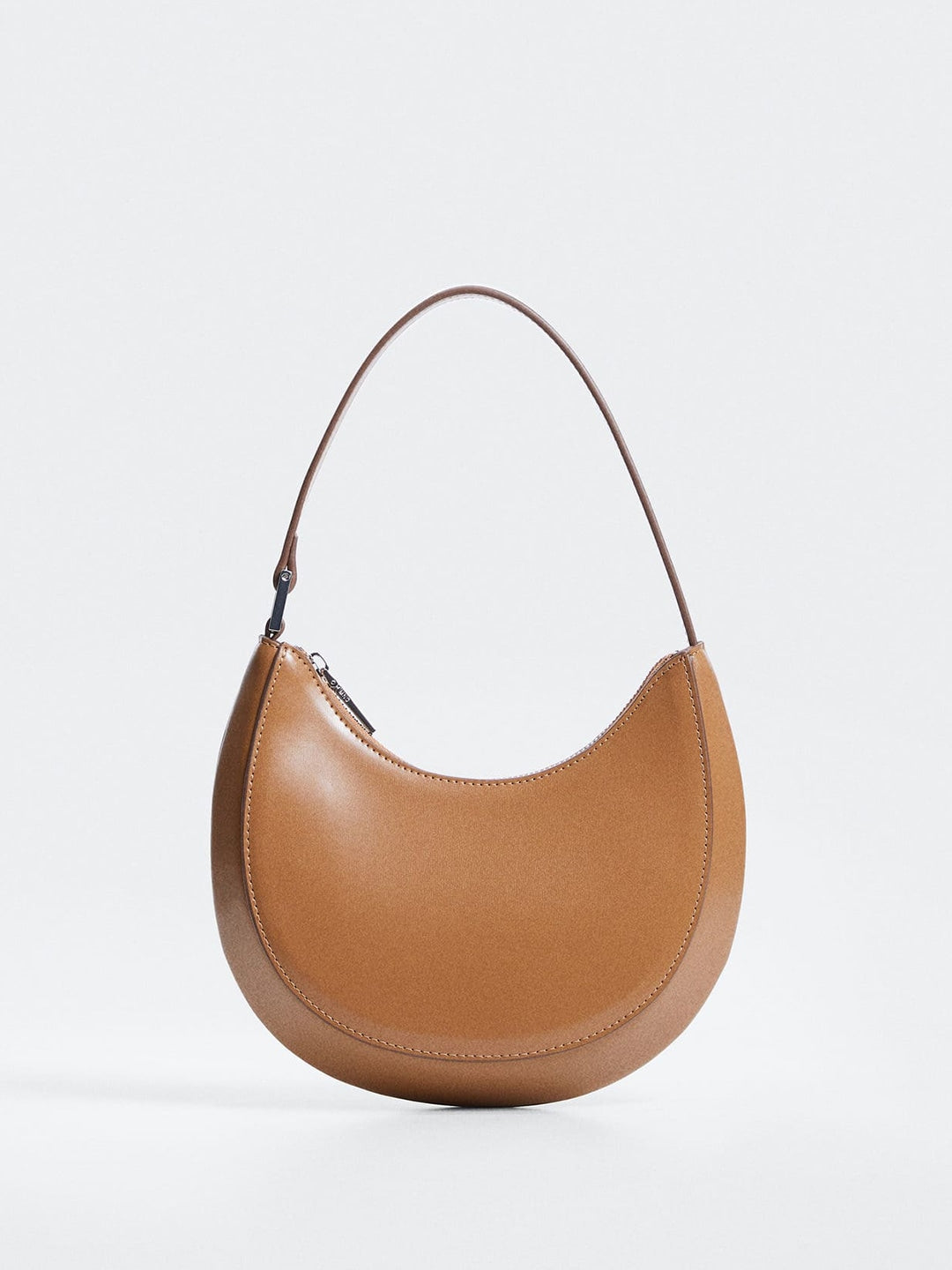 Half Moon Style Baguette Bag MANGO Brown