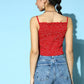 Floral Frilled Top