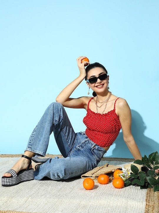 Floral Frilled Top