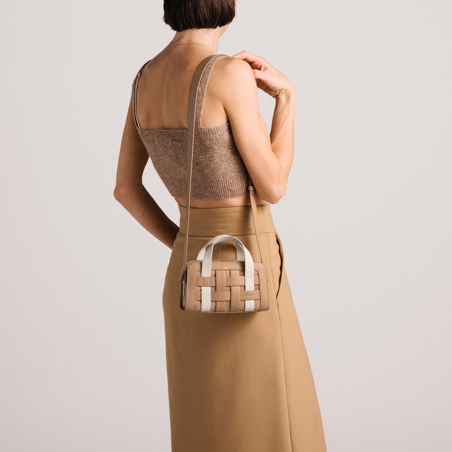 Mini Woven Bag Mlouye Latte