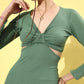 Solid Cut-Outs Bodycon Dress