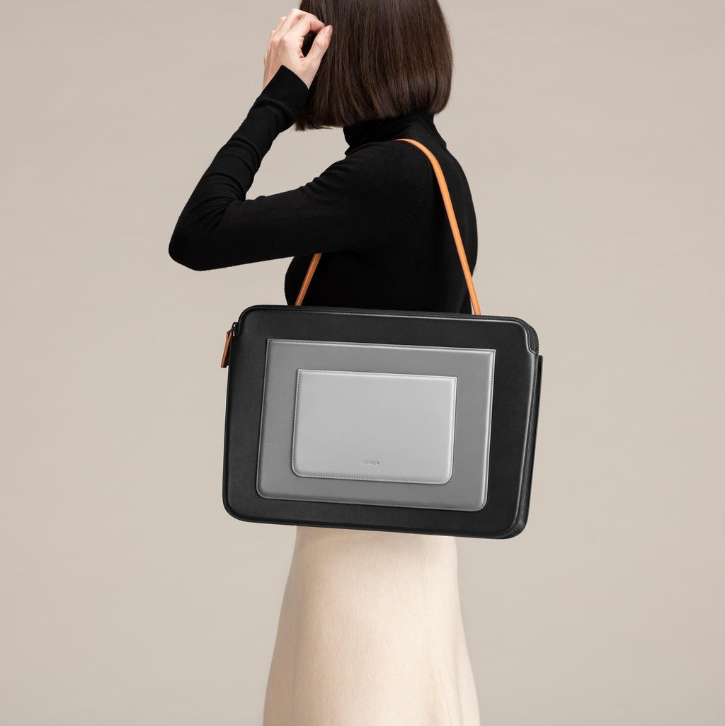 Business Bag Mlouye Black and grey