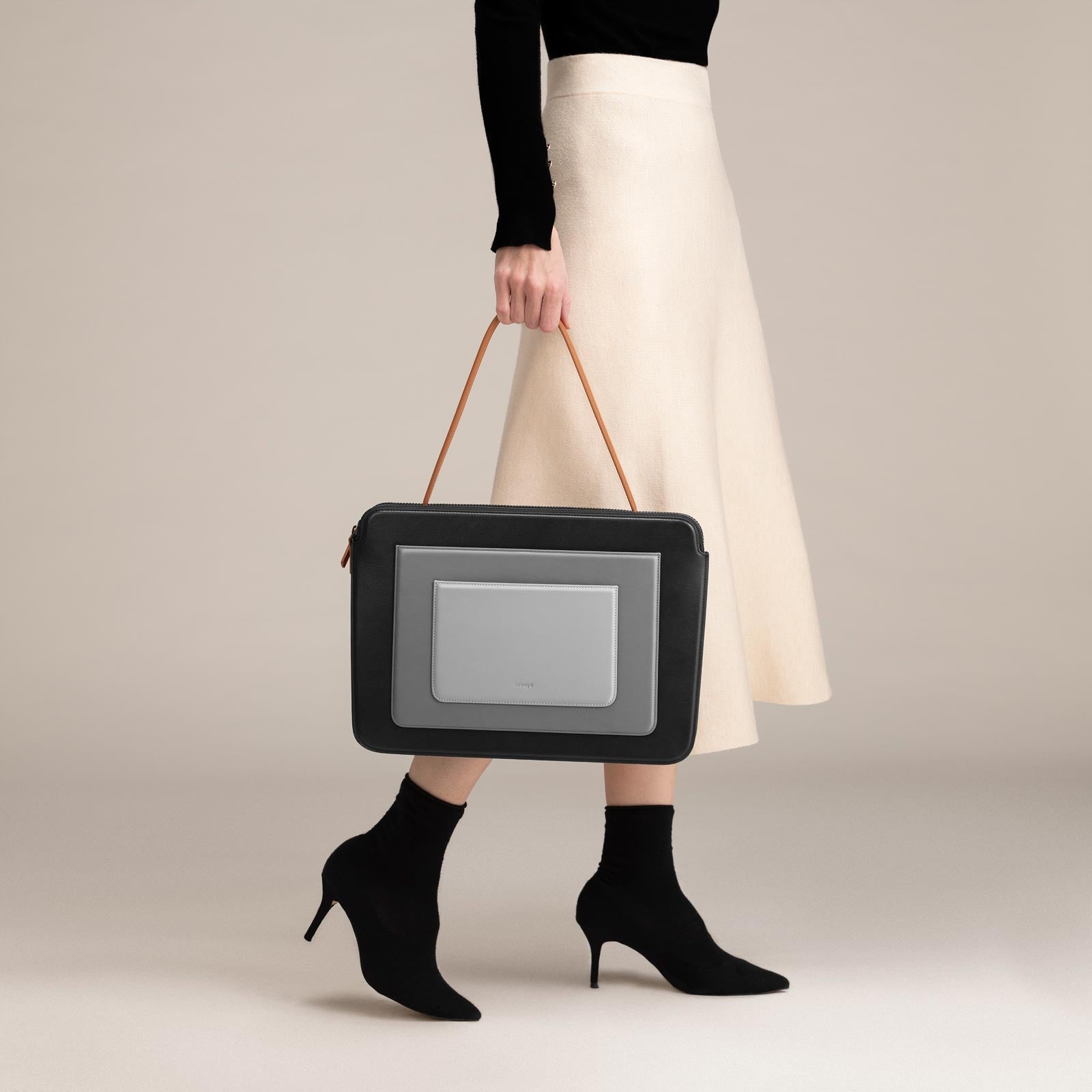 Business Bag Mlouye Black and grey