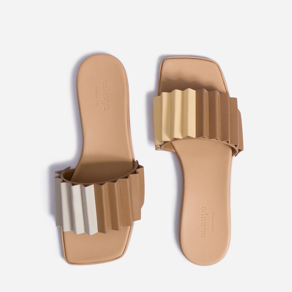 Louise Slide Sandal Mlouye Buttermilk