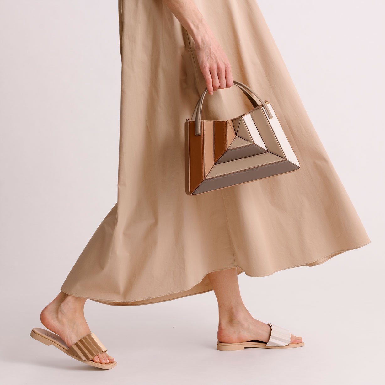 Louise Slide Sandal Mlouye Buttermilk