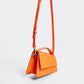 Solid Structured Satchel MANGO Orange