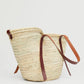Basketweave Bucket Shoulder Bag MANGO Brown