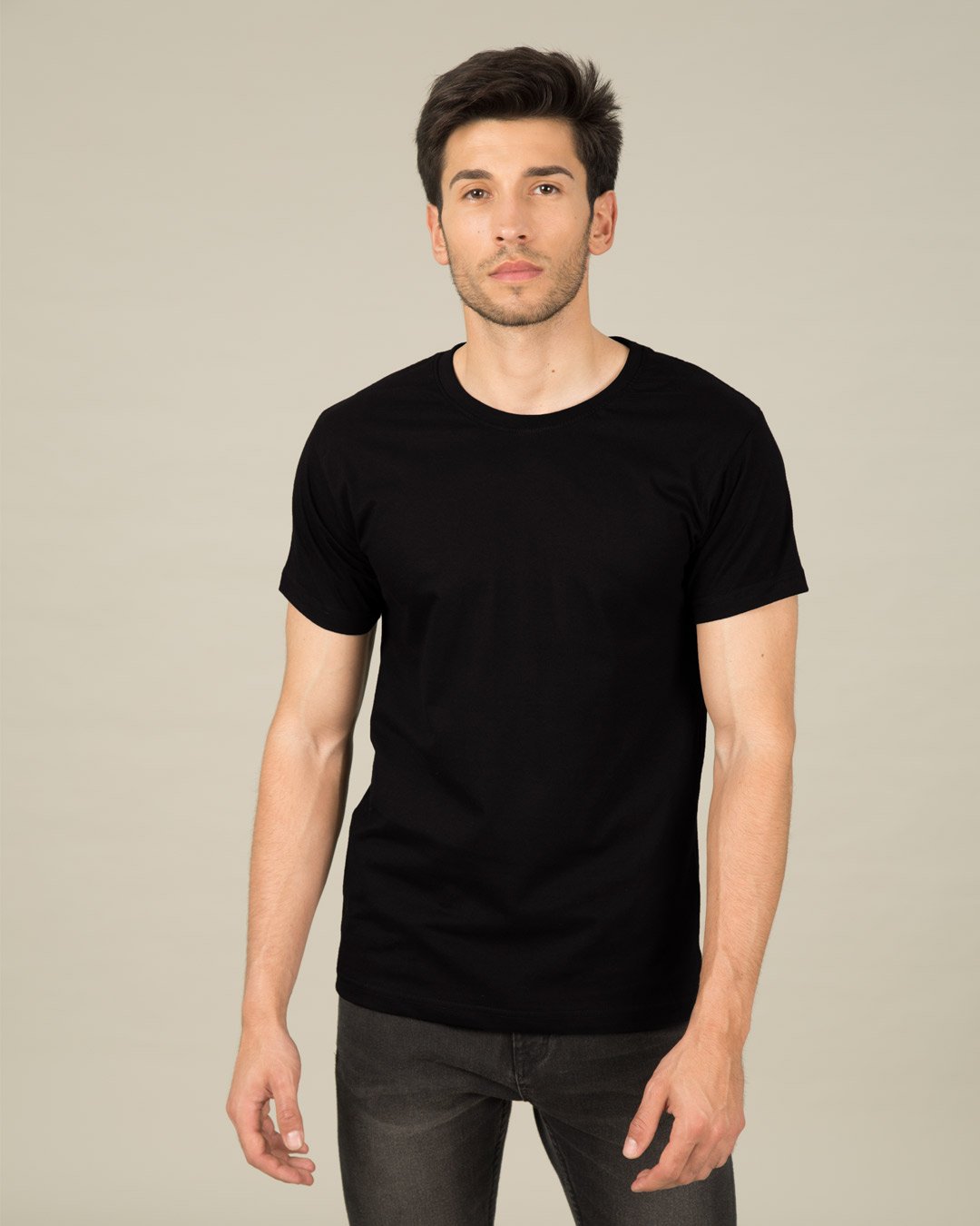 jet-black-half-sleeve-t-shirt-men-s-plain-t-shirts-106-1560838106 for him Jet Black